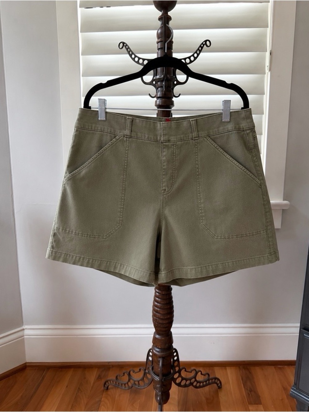 SPANX Olive Utility Shorts